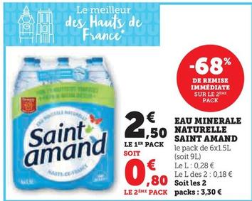 Saint Amand - Eau Minerale Naturelle offre à 2,5€ sur Super U