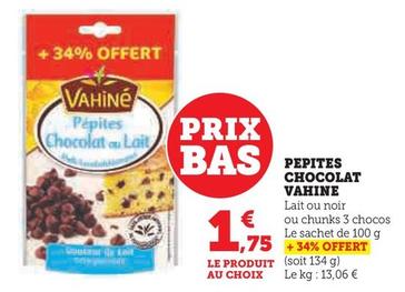 Vahiné - Petites Chocolat offre à 1,75€ sur Super U