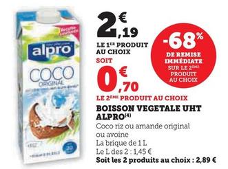 Alpro - Boisson Vegetale UHT  offre à 2,19€ sur Super U