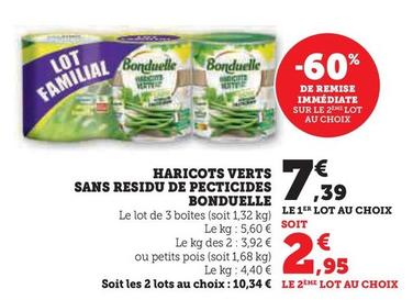 Bonduelle - Haricots Verts Sans Residu De Pecticides offre à 7,39€ sur U Express