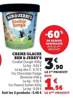 Ben & Jerry's - Creme Glacee offre à 3,9€ sur U Express