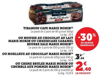 Marie Morin - Tiramisu Cafe offre à 2,4€ sur U Express