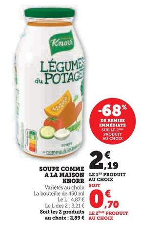 Knorr - Soupe Comme A La Maison offre à 2,19€ sur U Express