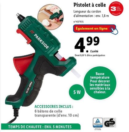 Parkside - Pistolet À Colle offre à 4,99€ sur Lidl