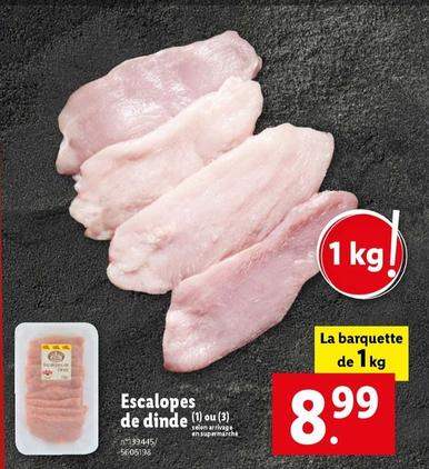 Escalopes De Dinde offre à 8,99€ sur Lidl
