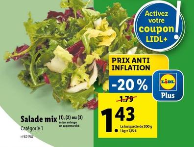 Salade Mix offre à 1,43€ sur Lidl
