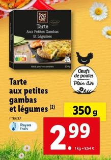 Toque Du Chef - Tarte Aux Petites Gambas Et Légumes offre à 2,99€ sur Lidl