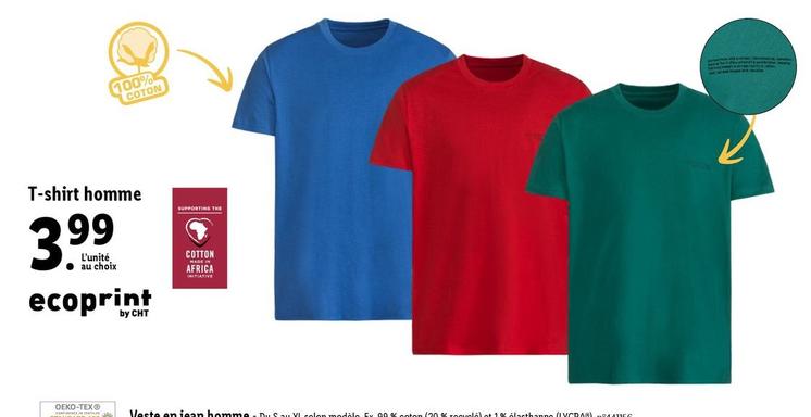Ecoprint - T-shirt Homme offre à 3,99€ sur Lidl