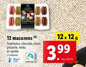Deluxe - 12 Macarons offre à 3,99€ sur Lidl