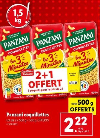 Panzani - Coquillettes offre à 2,22€ sur Lidl