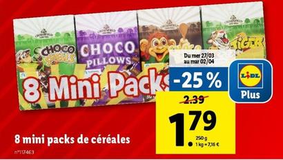 8 Mini Packs De Céréales offre à 1,79€ sur Lidl
