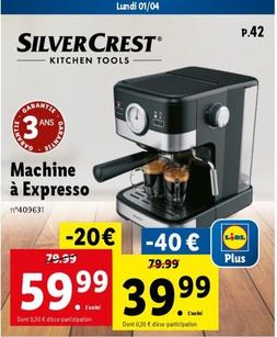 Silver Crest - Machine À  Espresso offre à 59,99€ sur Lidl
