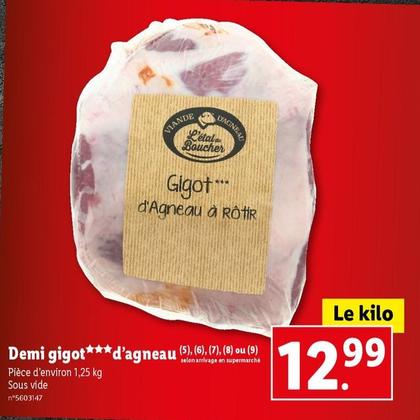 L'étal Boucher - Demi Gigot D'agneau offre à 12,99€ sur Lidl