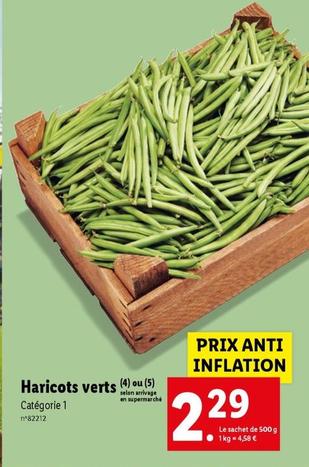 Fruit Legumes De France - Haircots Verts  offre à 2,29€ sur Lidl