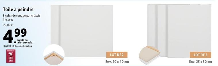 Toile A Peindre offre à 4,99€ sur Lidl
