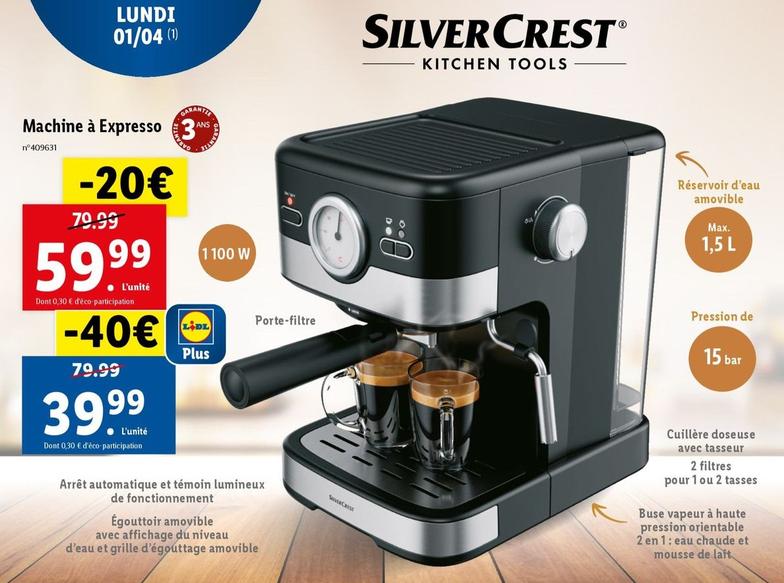 Silver Crest - Machine À Expresso offre à 59,99€ sur Lidl