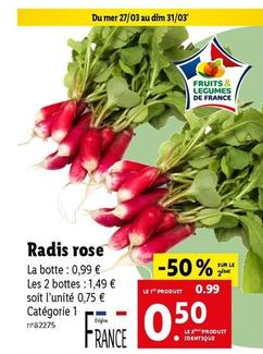 Radis Rose offre à 0,99€ sur Lidl