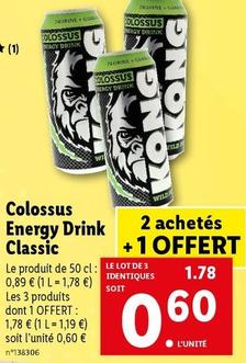 Colossus - Energy Drink Classic offre à 1,78€ sur Lidl