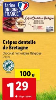 Crepes Dentelle De Bretagne Chocolat Noir