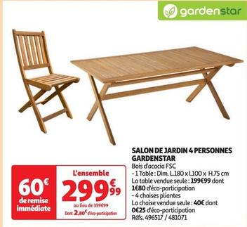 gardenstar - salon de jardin 4 personnes