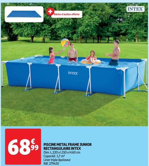 intex - piscine metal frame junior rectangulaire