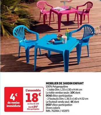 mobilier de jardin enfant