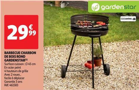 Gardenstar Barbecue Charbon De Bois Rond