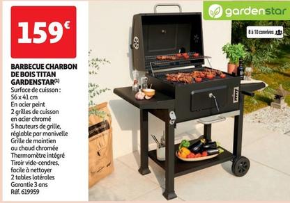 gardenstar - barbecue charbon de bois titan