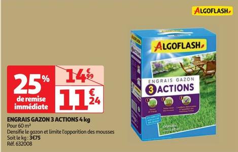 Algoflash - Engrais Gazon 3 Actions 4 Kg