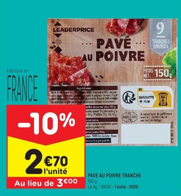Leader Price - Pave Au Poivre Tranche