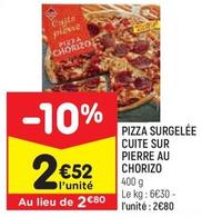 Leader Price - Pizza Surgelée Cuite Sur Pierre Au Chorizo