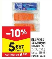 leader price - paves de saumon surgelés