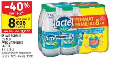 Lactel - Lait Écrémé 0% M.G. Avec Vitamine D