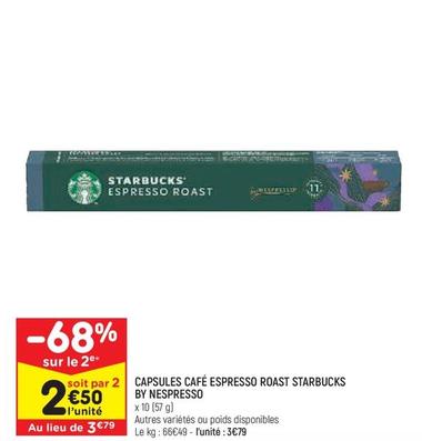 Nespresso - Capsules Café Espresso Roast Starbucks