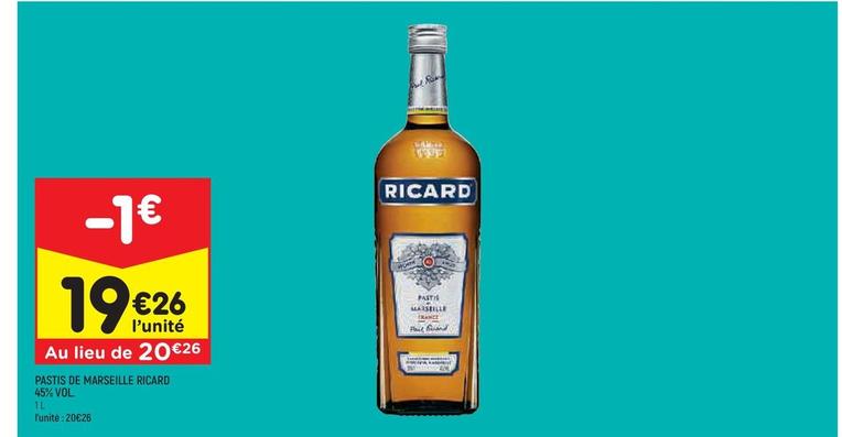 Ricard - Pastis De Marseille 45% Vol