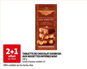 Tablette De Chocolat Gianduja Aux Noisettes Entières Novi