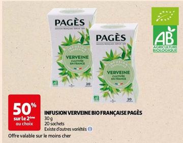 Infusion Verveine Bio Française Pagès