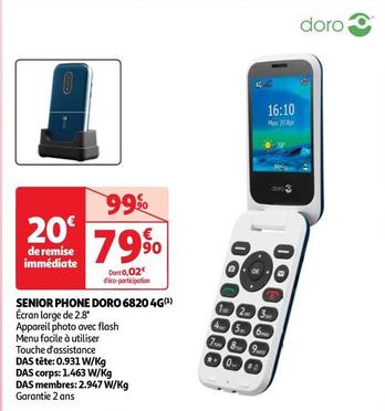 Doro - Senior Phone 6820 4g offre à 79,9€ sur Auchan Hypermarché