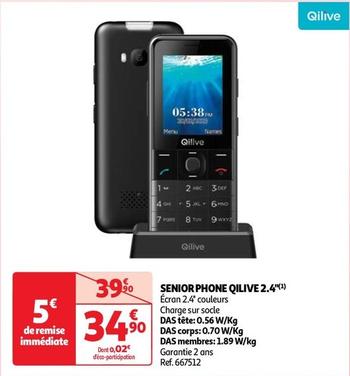 Qilive - Senior Phone 2.4 offre à 34,9€ sur Auchan Hypermarché