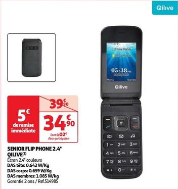qilive - senior flip phone 2.4"