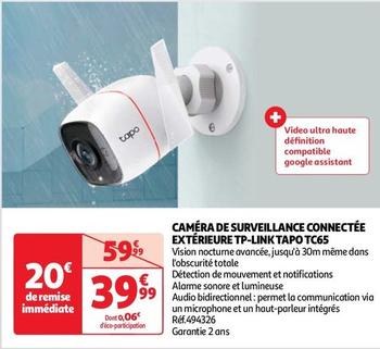 tp-link - caméra de surveillance connectée extérieure tapo tc65