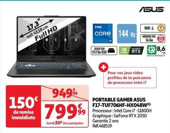 Asus - Portable Gamer F17-TUF706HF-HX048W