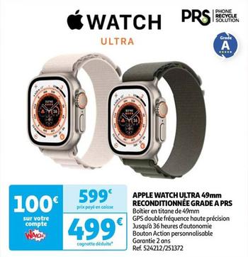 apple - watch ultra 49mm reconditionnée grade a prs