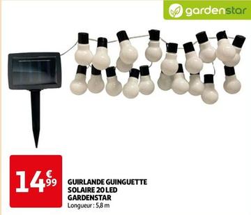 Gardenstar - Guirlande Guinguette Solaire 20 Led 