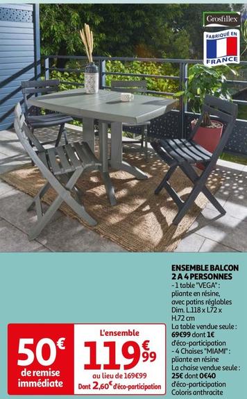 Ensemble Balcon 2a 4 Personnes