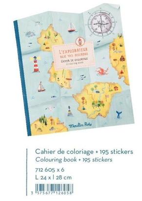 Cahier De Coloriage + 195 Stickers offre sur Moulin Roty