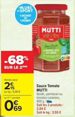 Sauce tomate offre sur Carrefour Drive