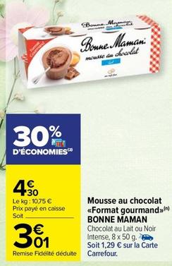 Mousse au chocolat offre sur Carrefour Drive