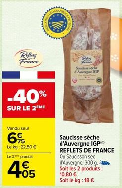 Saucisse sèche offre sur Carrefour Express