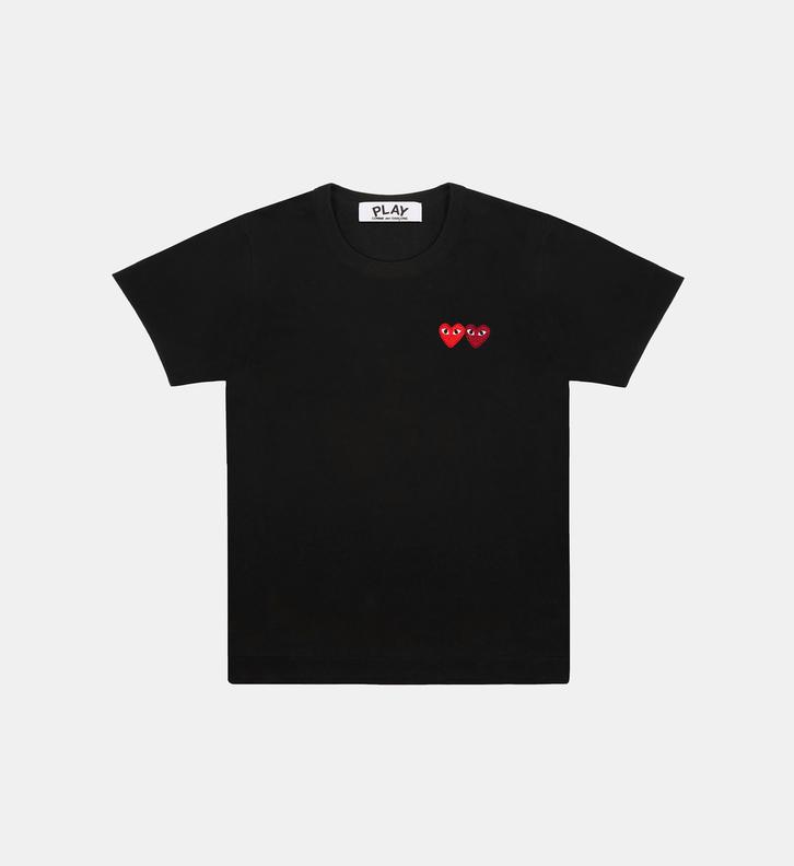T-shirt droit en coton double cœur unisexe offre à 88€ sur Galeries Lafayette